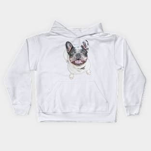 Pied French Bulldog Kids Hoodie